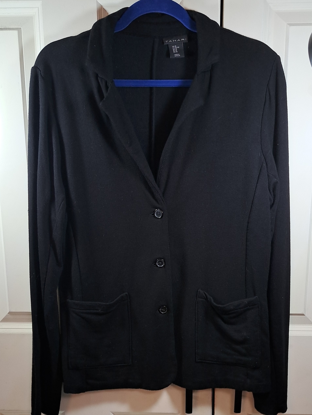 Tahari Black Women's Button-Front Blazer Jacket